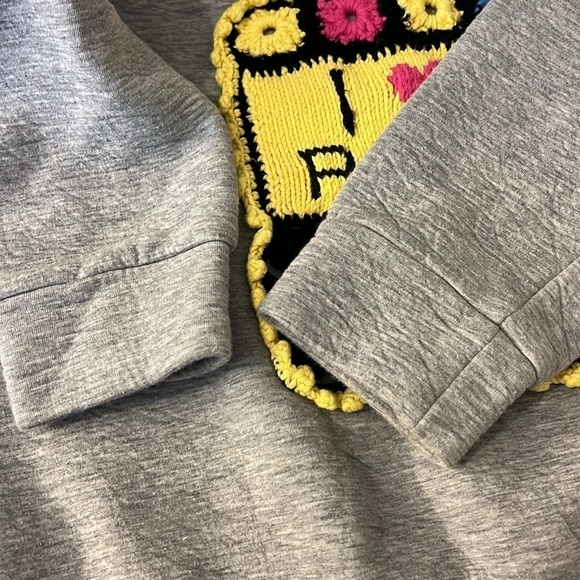 Michaela Buerger I love Paris perfume bottle sweatshirt with crochet detail, M - Picture 11 of 16